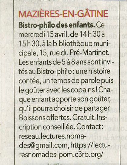 Bistro-philo des enfants